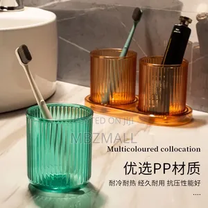 Luxury Bathroom Cup Set With Tray