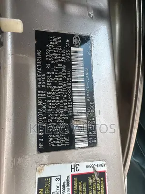 Toyota Camry 2008 Gold
