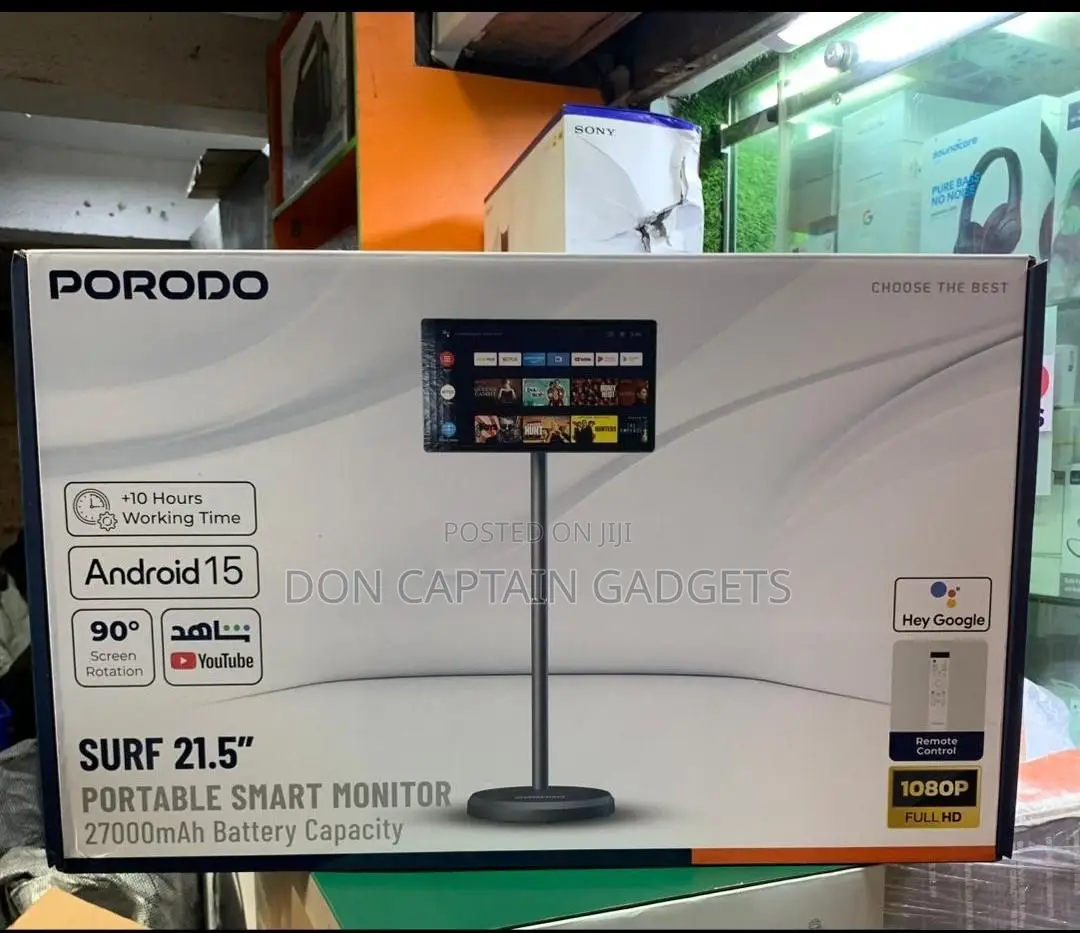 Porodo Surf 21.5” Smart Monitor 27000mah Android 15 - Don Captain ...