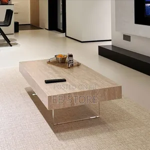 Wabi-Sabi Inspired Travertine Tea Table – 120cm