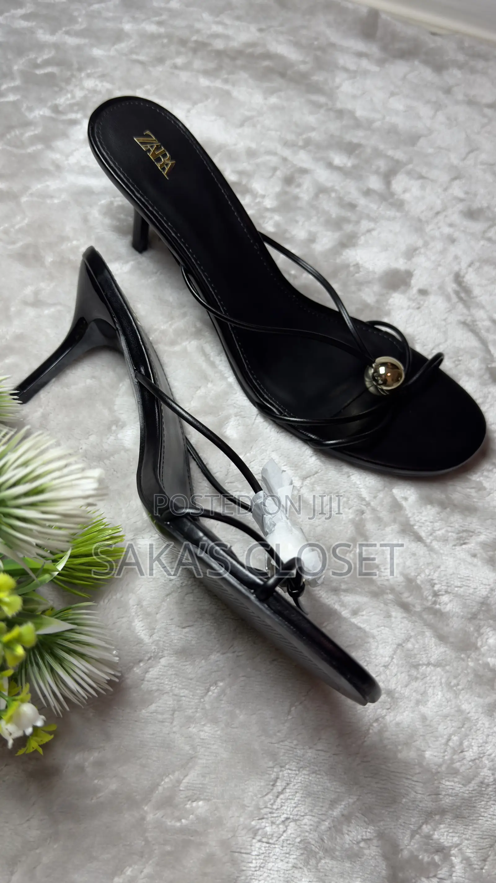 Black Heal Slippers