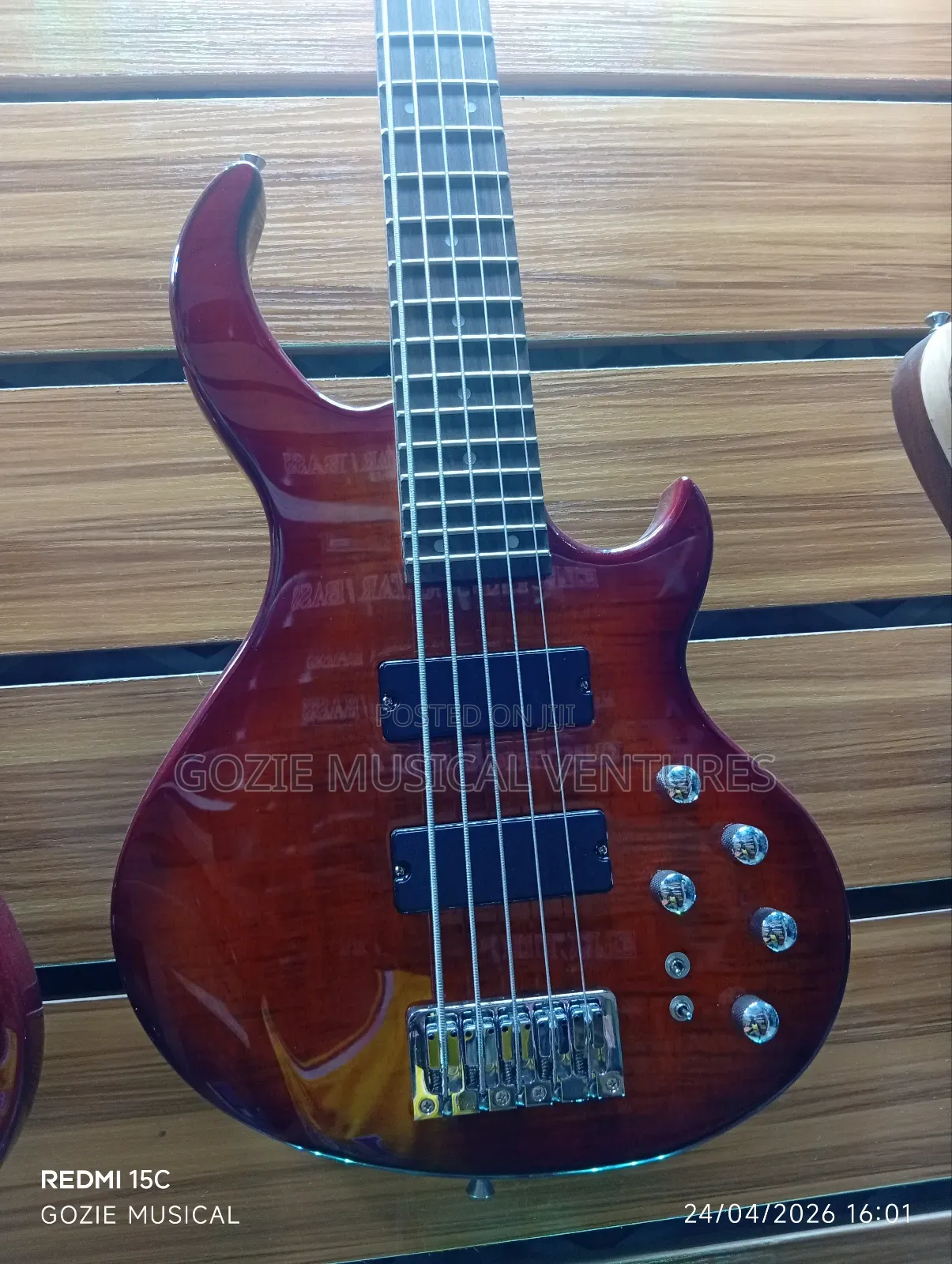 24frets Strinberg 5-Strings Bass Guitar Active Red Colour With Quality