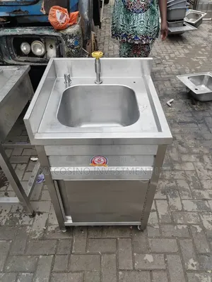 Commercial Single-Bowl Stainless Steel Utility Sink With Cabinet