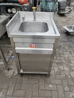 Commercial Single-Bowl Stainless Steel Utility Sink With Cabinet