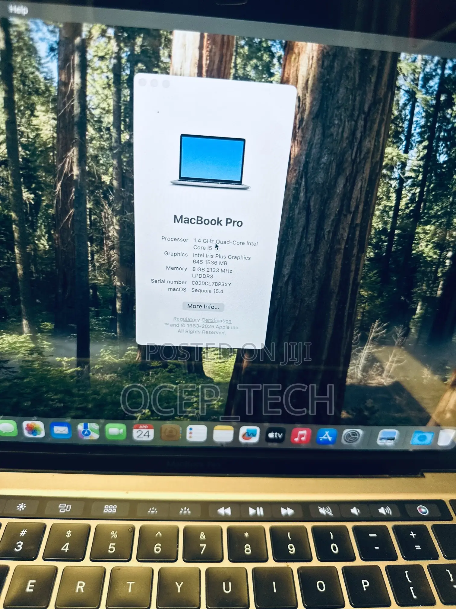 Laptop Apple MacBook Pro 2020 8GB Intel Core i5 SSD 256GB