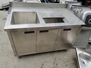 Foreign Used Commercial Stainless Steel Sink and Work Table