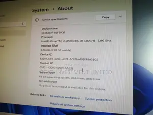 Desktop Computer HP EliteDesk 800 G4 8GB Intel Core i5 SSD 256GB