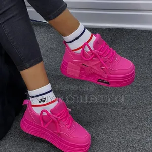 Luxury Ladies Pink Sneakers