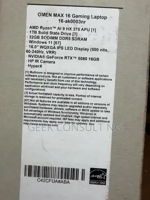 Laptop HP Omen Max 16 32GB AMD Ryzen 9 SSD 1T