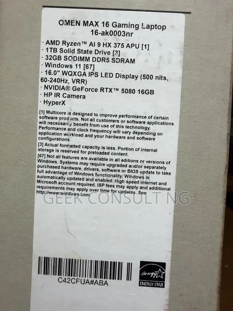 Laptop HP Omen Max 16 32GB AMD Ryzen 9 SSD 1T