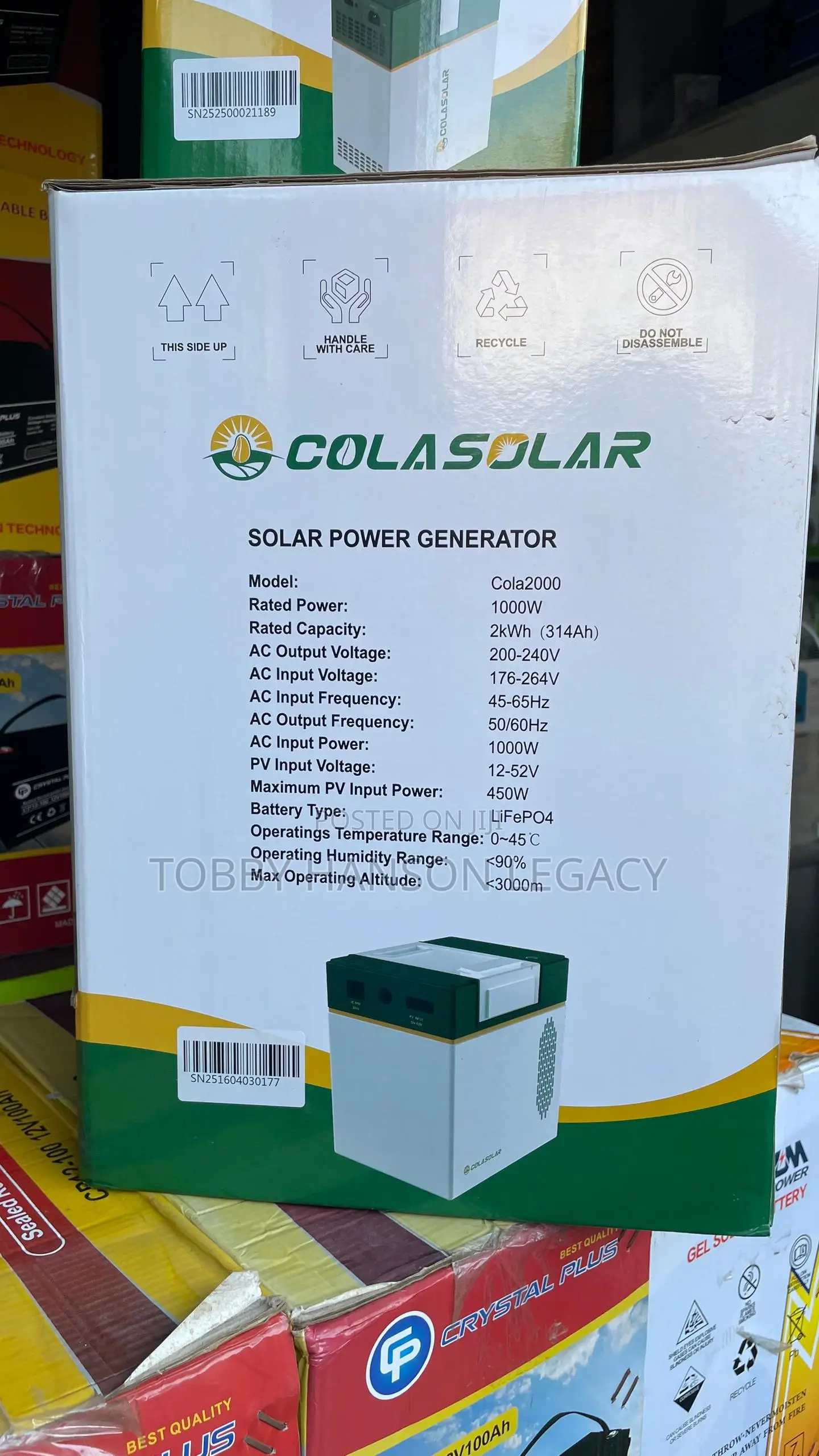 Colasolar Generator Power Station Cola2000