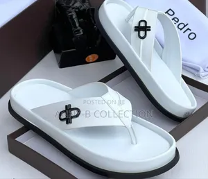 Luxury White Pedro Slippers