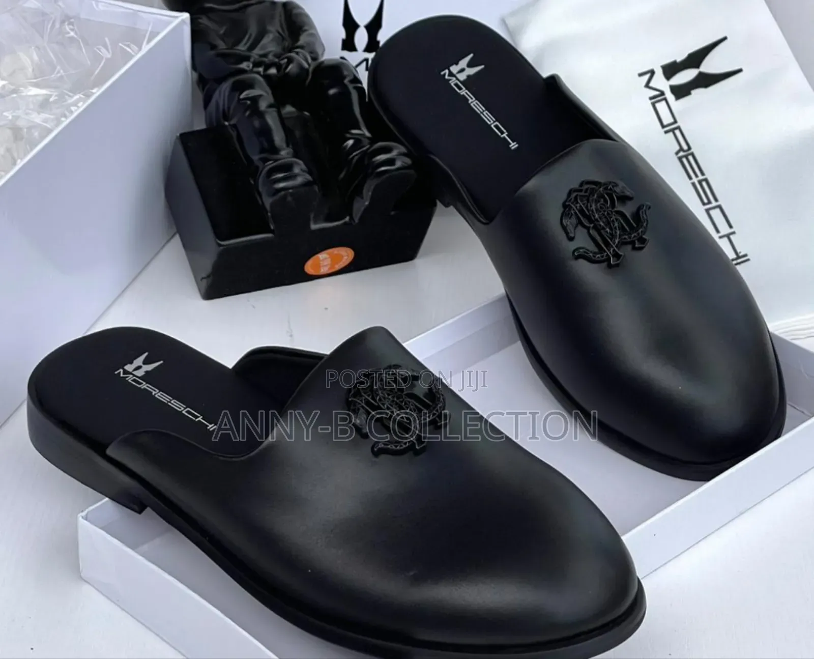 Quality Men Black Half Shoes