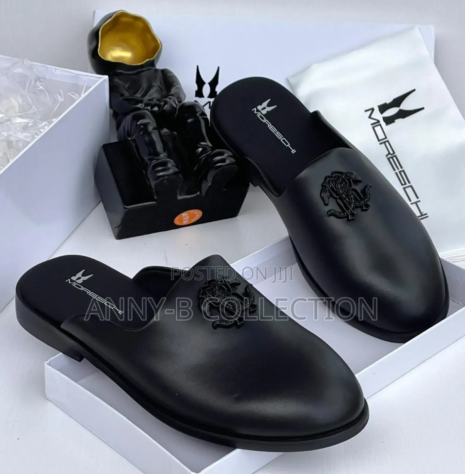 Quality Men Black Half Shoes
