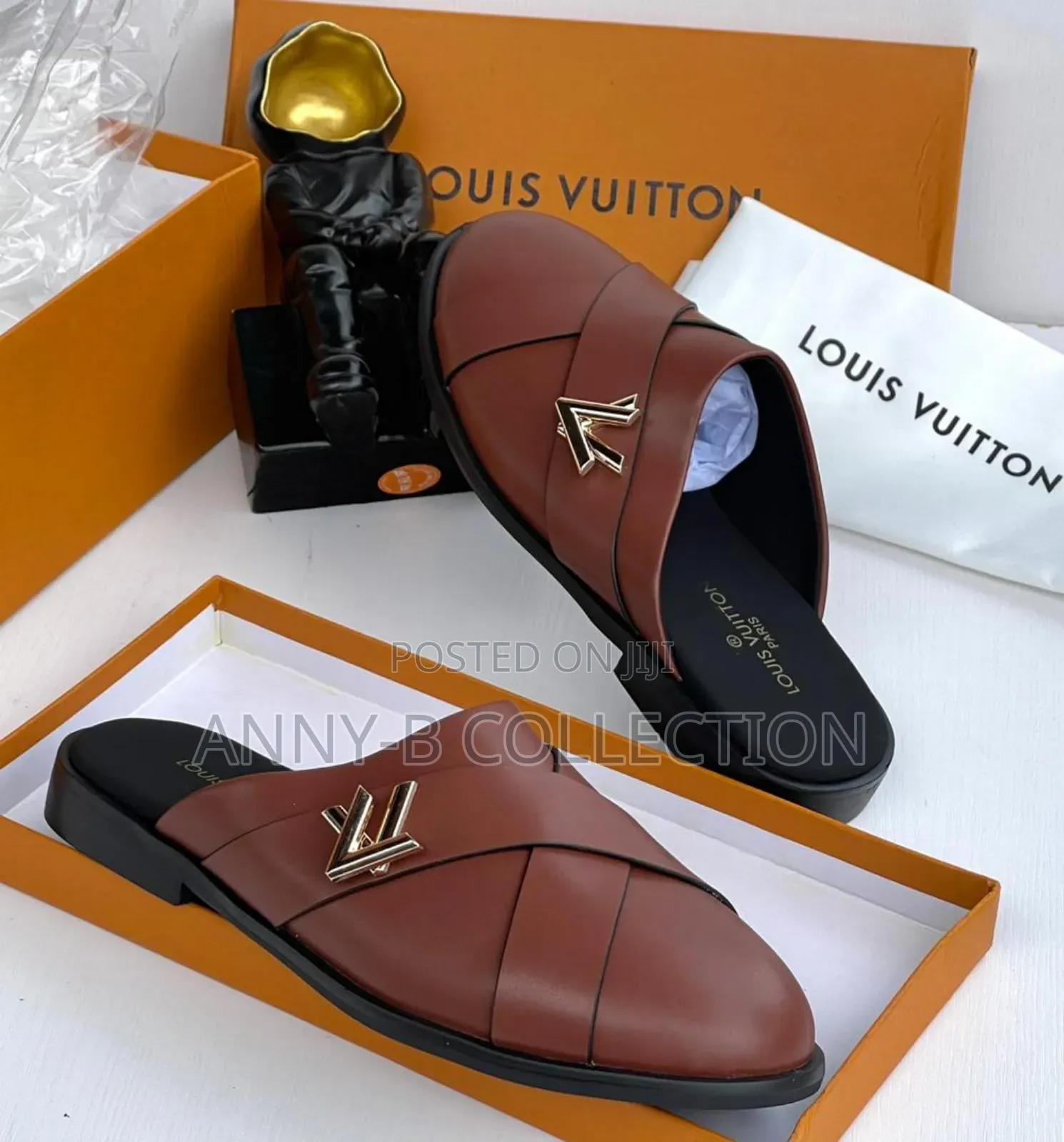 Brown Lv Half Shoes