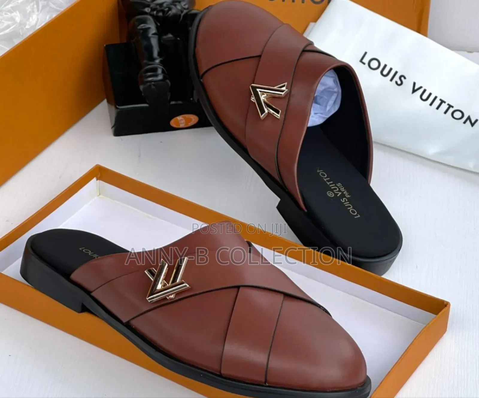 Brown Lv Half Shoes