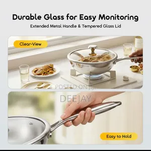 Cheflare Durable Premium Stainless Steel Deep Fry Pan