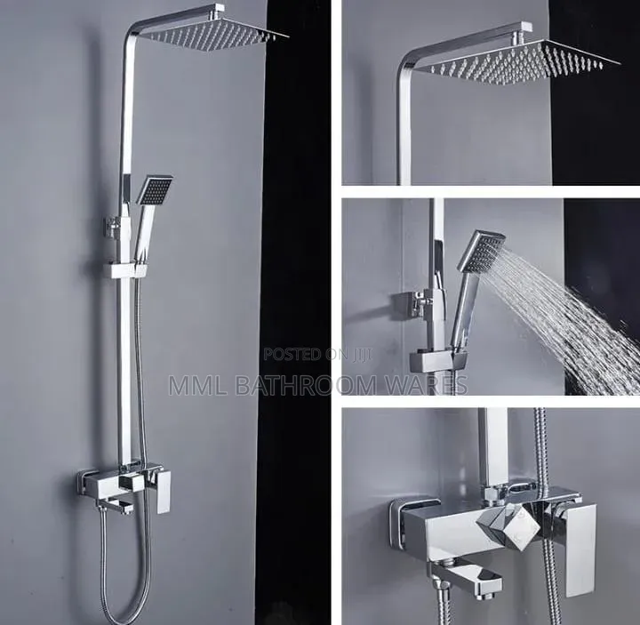 Stainless Steel Standing Shower Complete Set