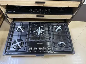 5 Burner in-Built Gas Hob With Stainless Steel