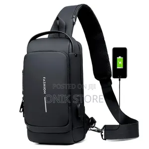 Men Sling Cross Bag Pack With Lock Waterproof