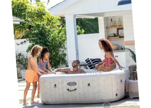 Intex Purespa Chevron Bubble Deluxe Inflatable Jacuzzi