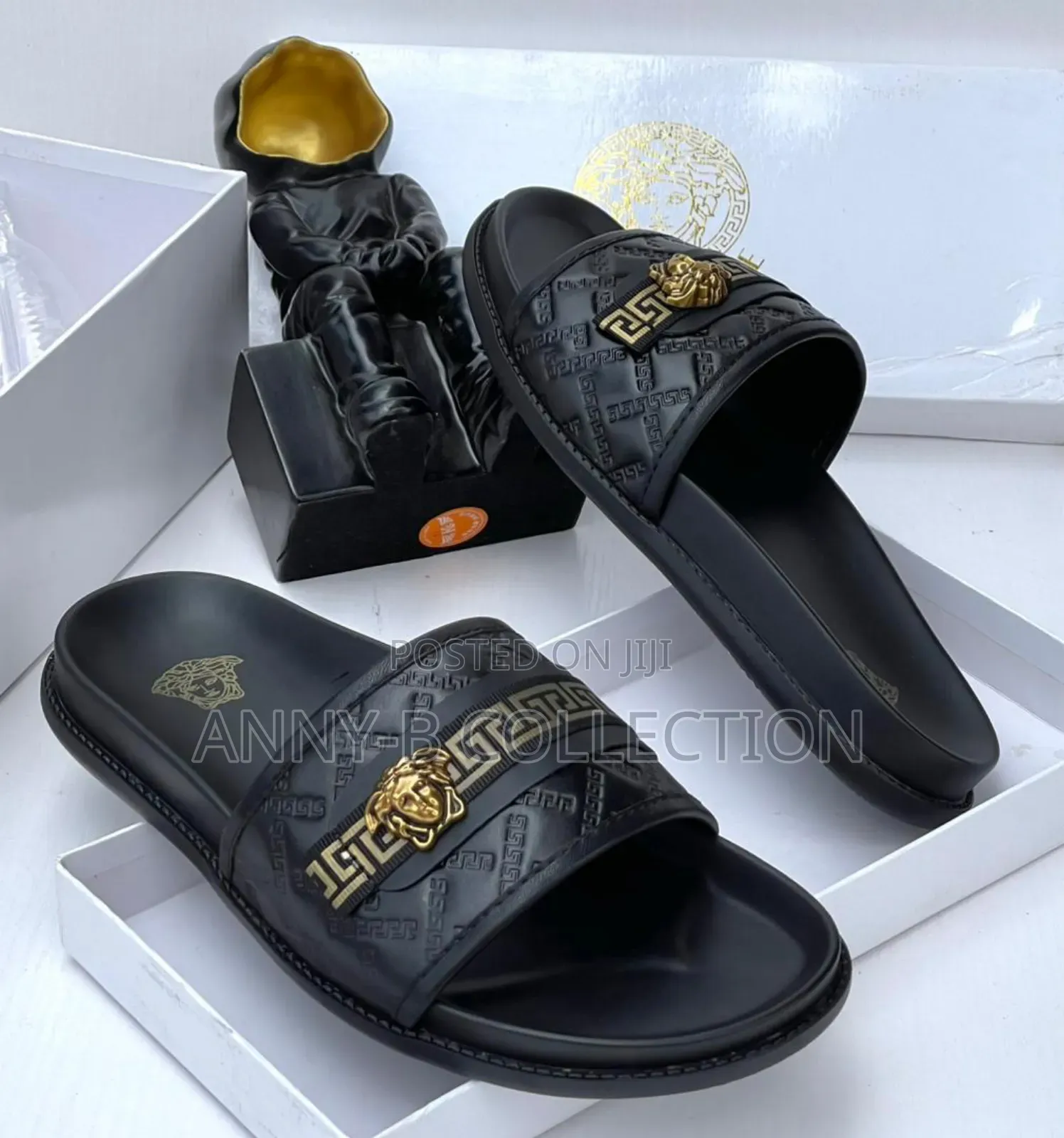 Unique Leather Men Slide Pam