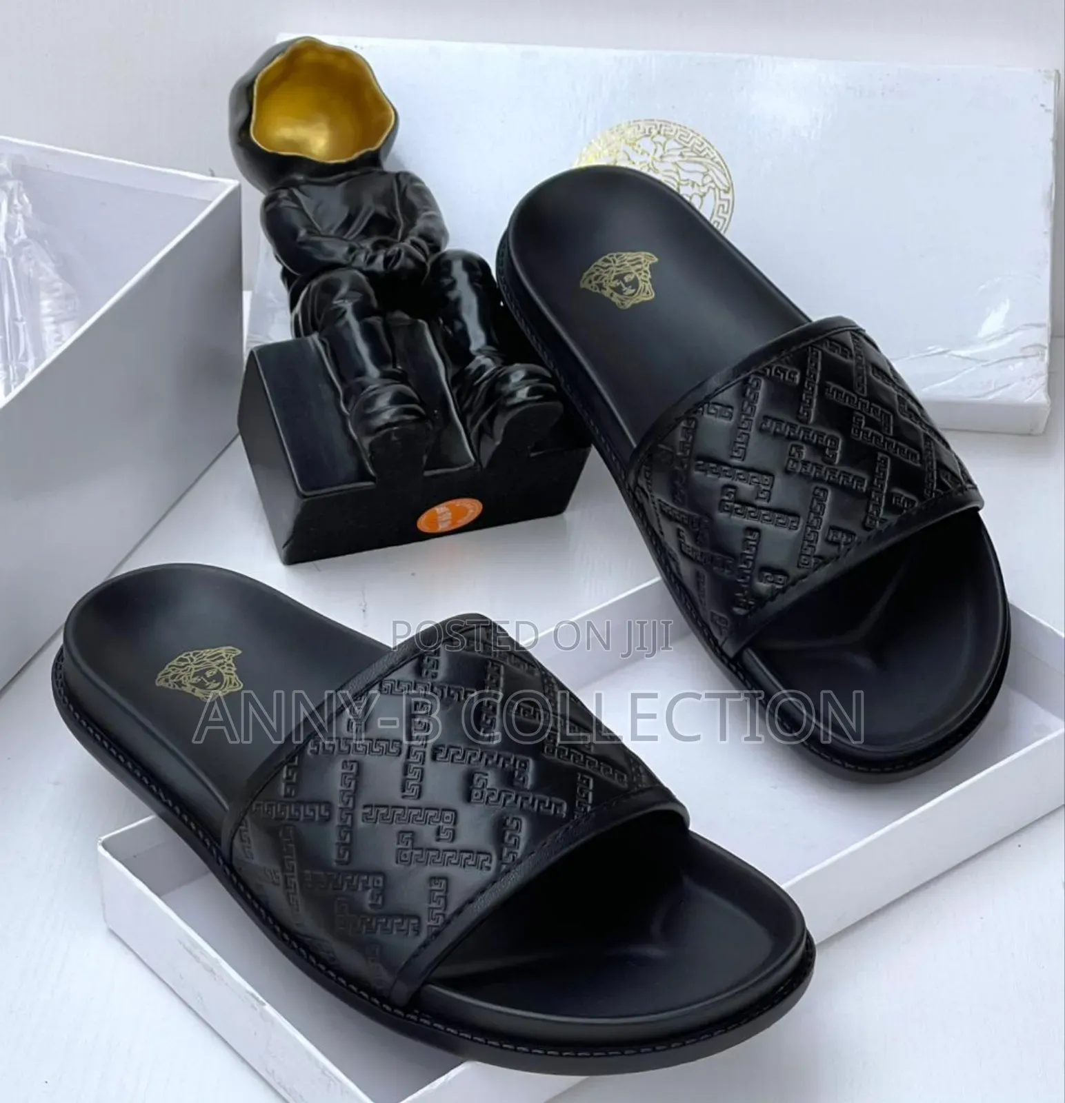 Unique Leather Men Slide Pam