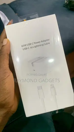 65w Usb-C Fast Charger + Usb-C to Lightning Cable 1m