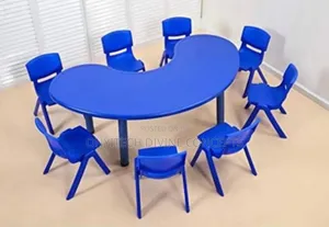 Half Moon Children Table and Chairs