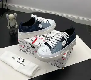 Quality Luxury New Dolce and Gabbana Denim Sneakers