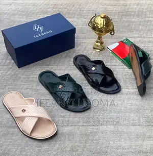 Good Quality Leather Men Slippers
