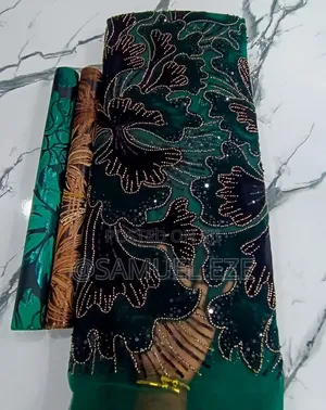 Luxurious Velvet Beaded Lace