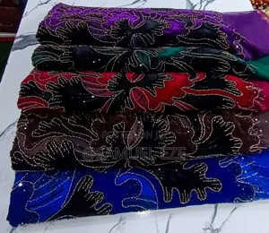 Luxurious Velvet Beaded Lace