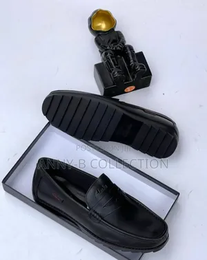 Men Black Corporate Loafers Shoes