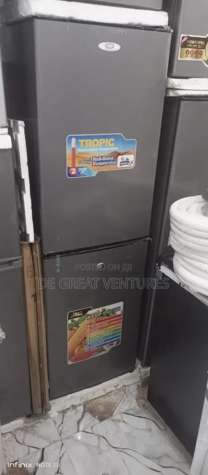 Brand New Technocool 300litter Half Half Double Door Refrigerator