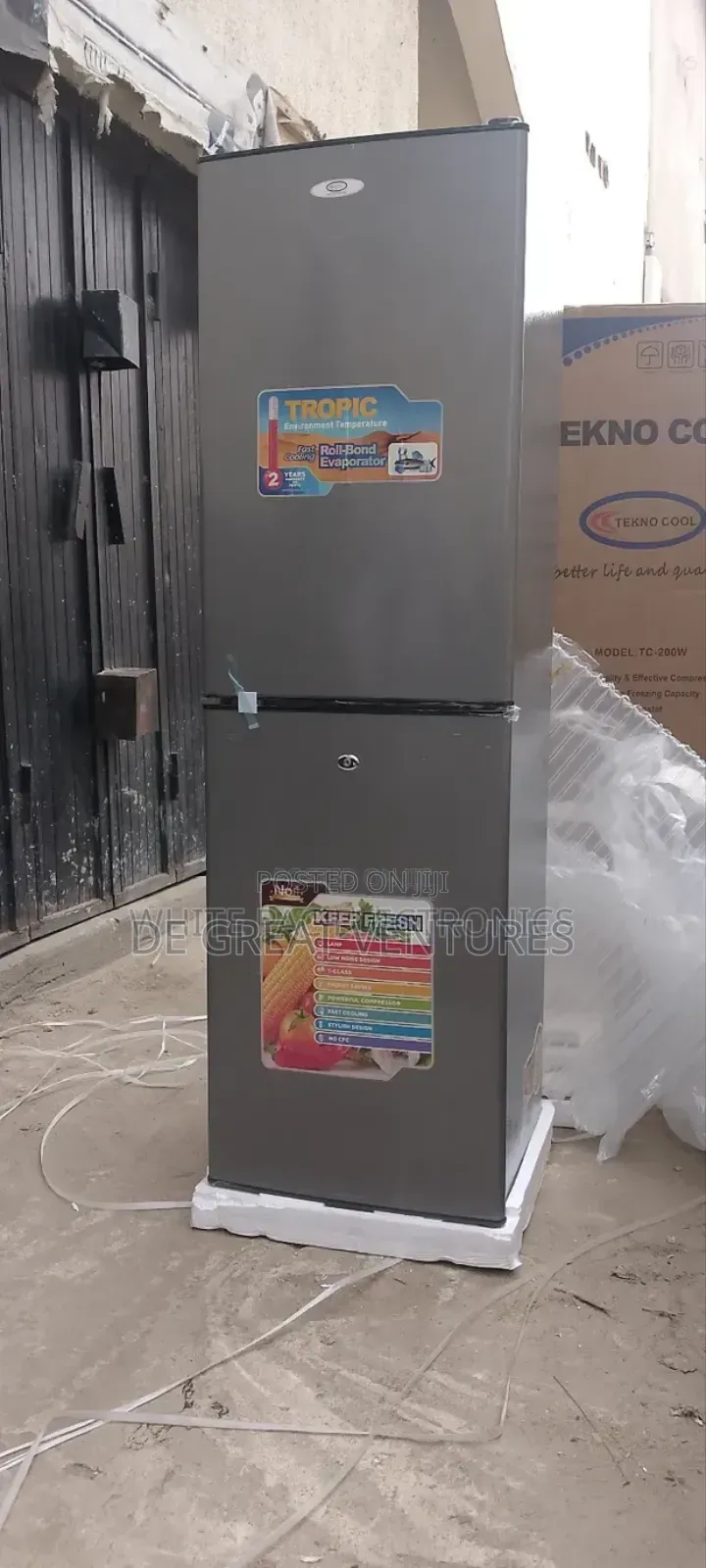 Brand New Technocool 300litter Half Half Double Door Refrigerator