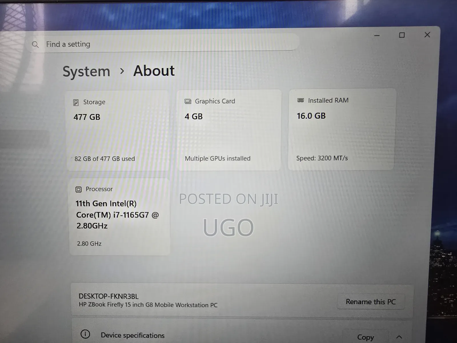 Laptop HP ZBook Firefly G8 16GB Intel Core i7 SSD 512GB