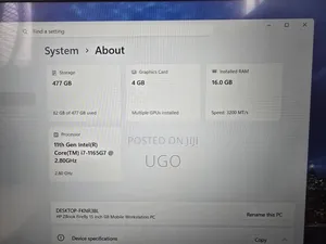 Laptop HP ZBook Firefly G8 16GB Intel Core i7 SSD 512GB