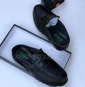 Genuine Leather Men Half Shoe