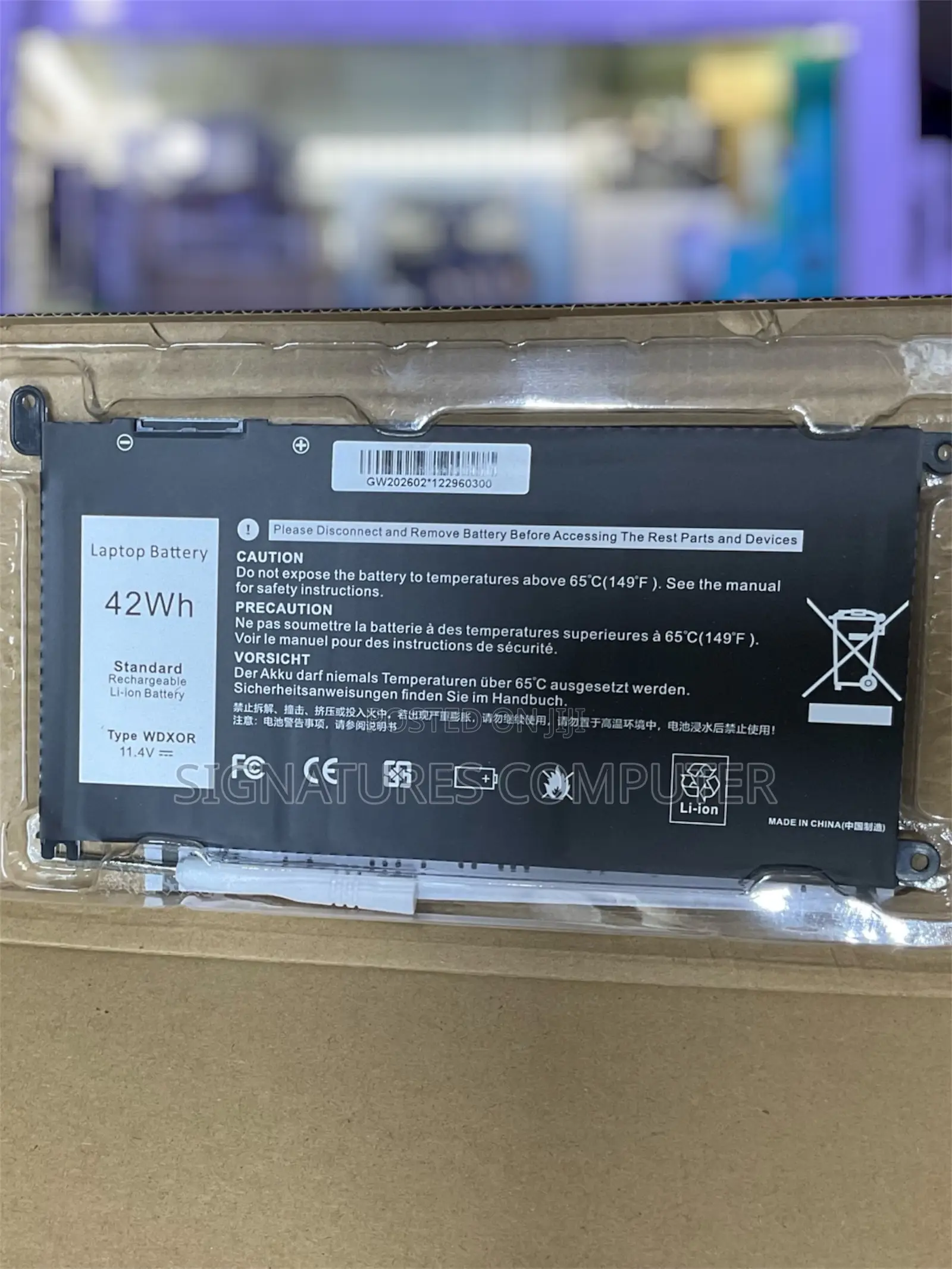 Laptop Battery Wdx0r Lenovo