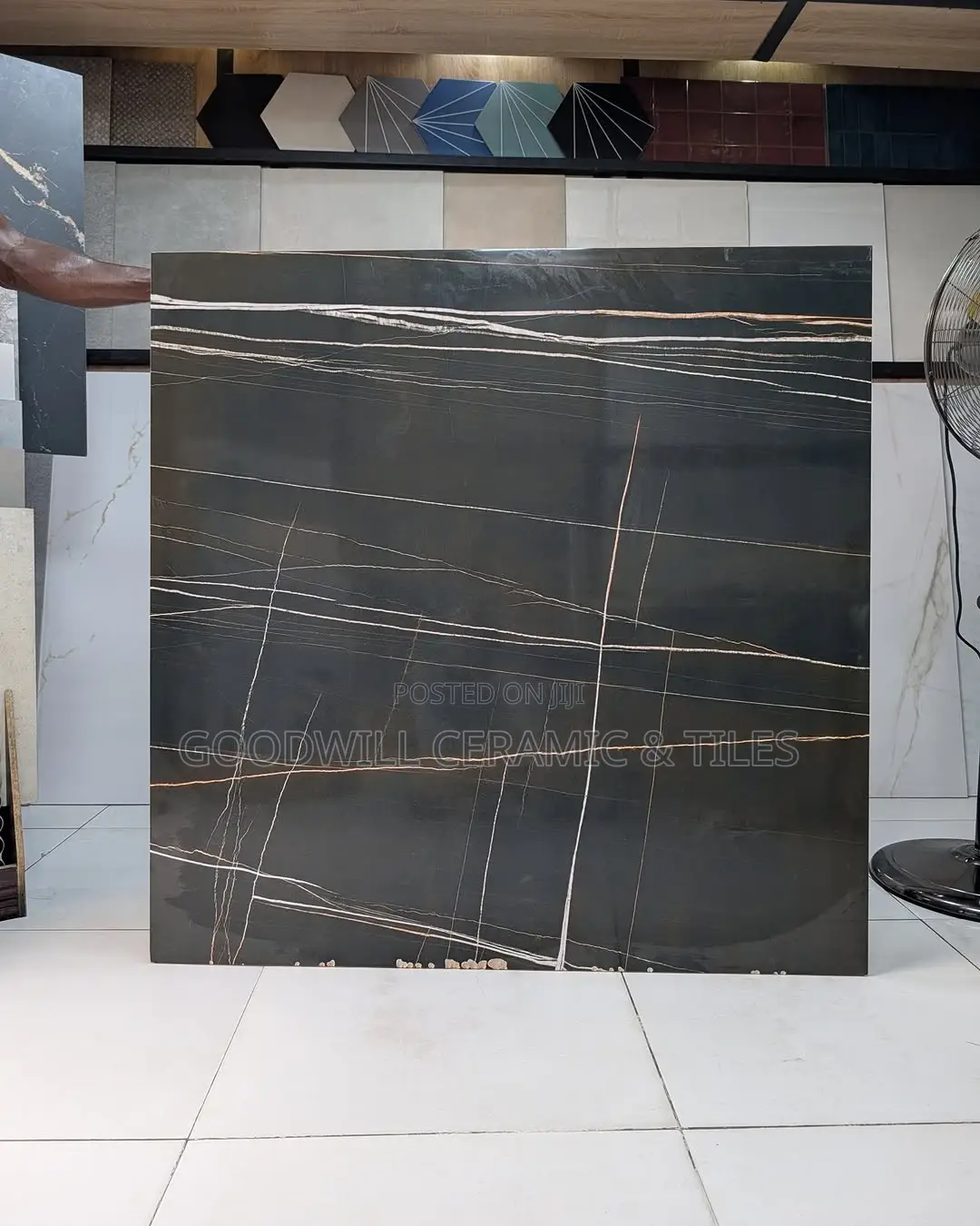 60x60cm Sahara Noir Porcelain Glossy