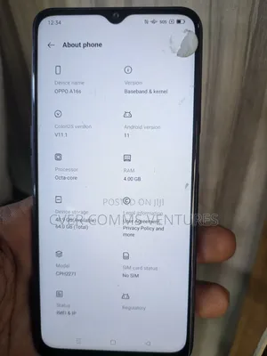 Oppo A16 64 GB Black