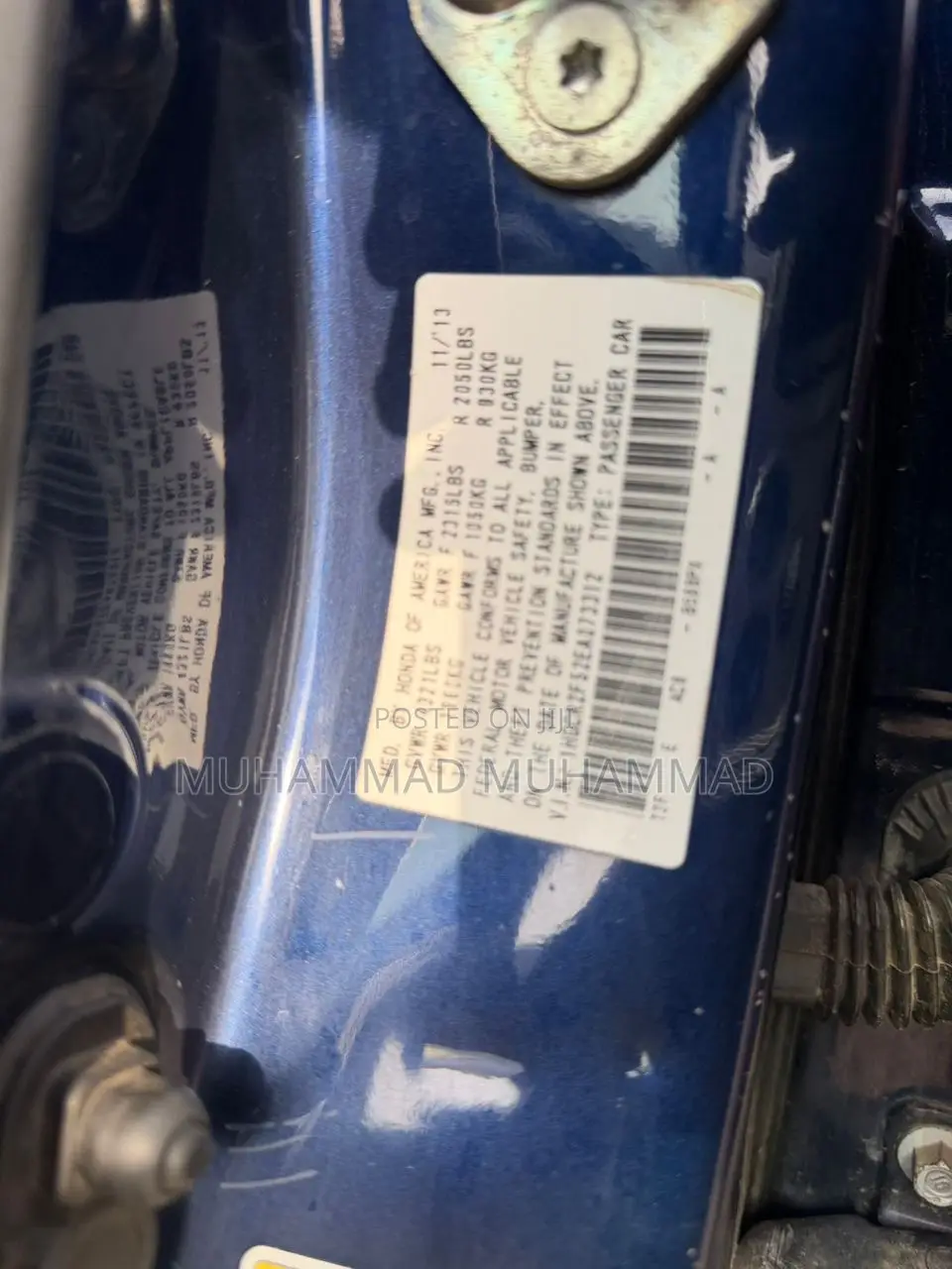 Honda Accord 2014 Blue
