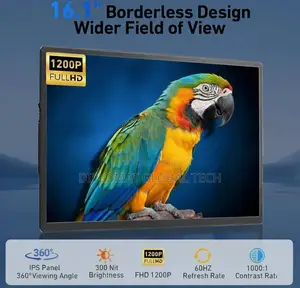 N2 V2com Laptop Screen Extender Monitor Portable - 16.1'' FHD 1200p