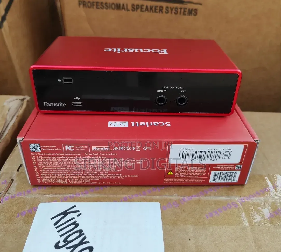 Focusrite Scarlett 2i2 (3rd Gen) Usb Audio Interface