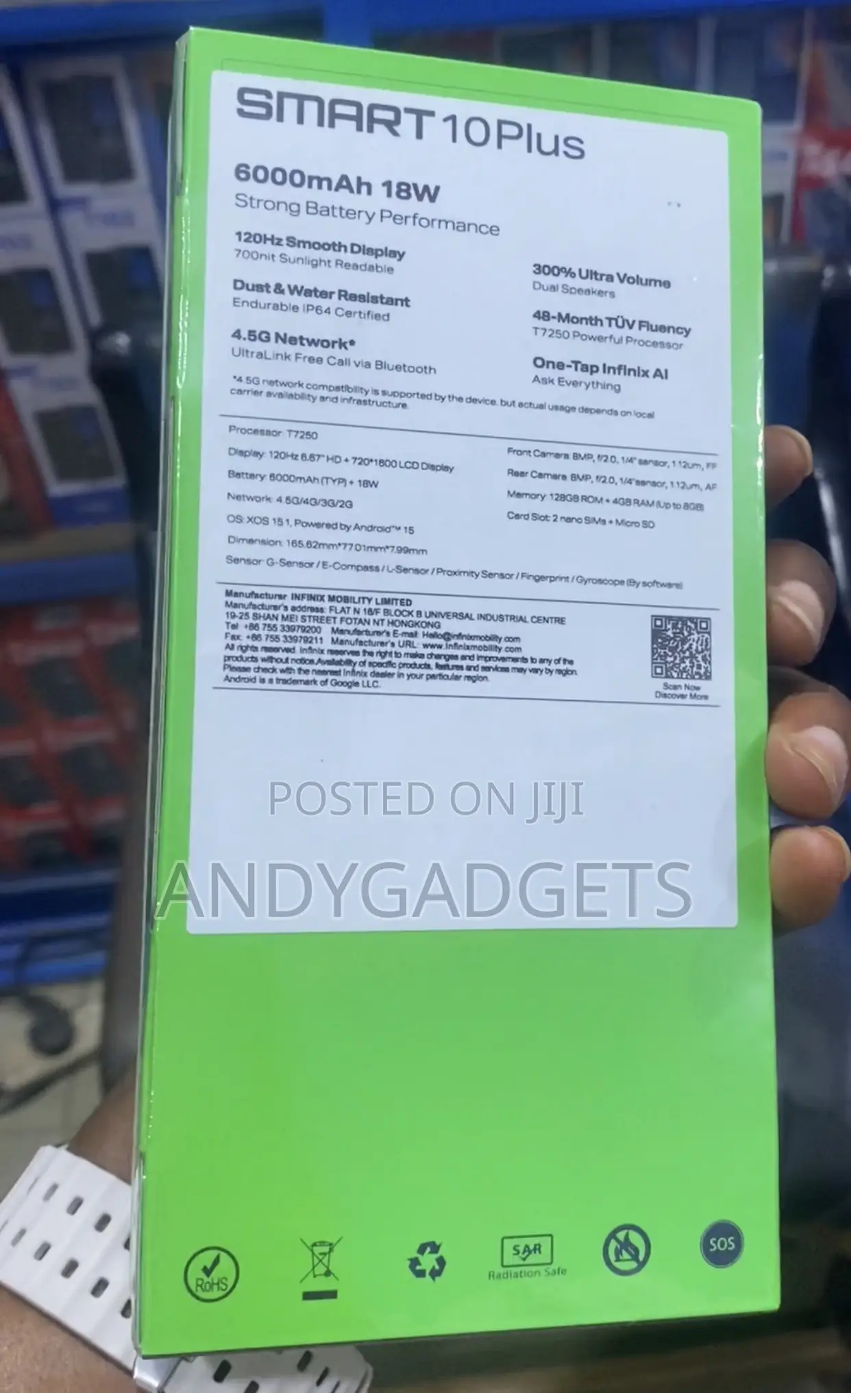 New Infinix Smart 10 Plus 128 GB Black