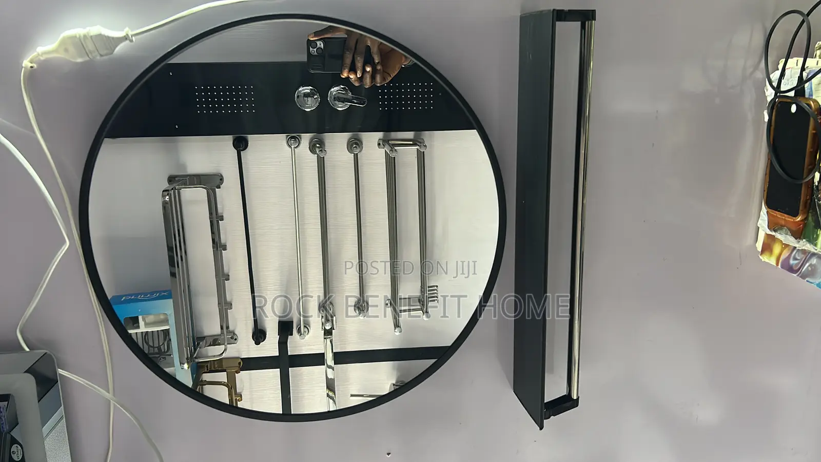 Plain Mirror With Shelves