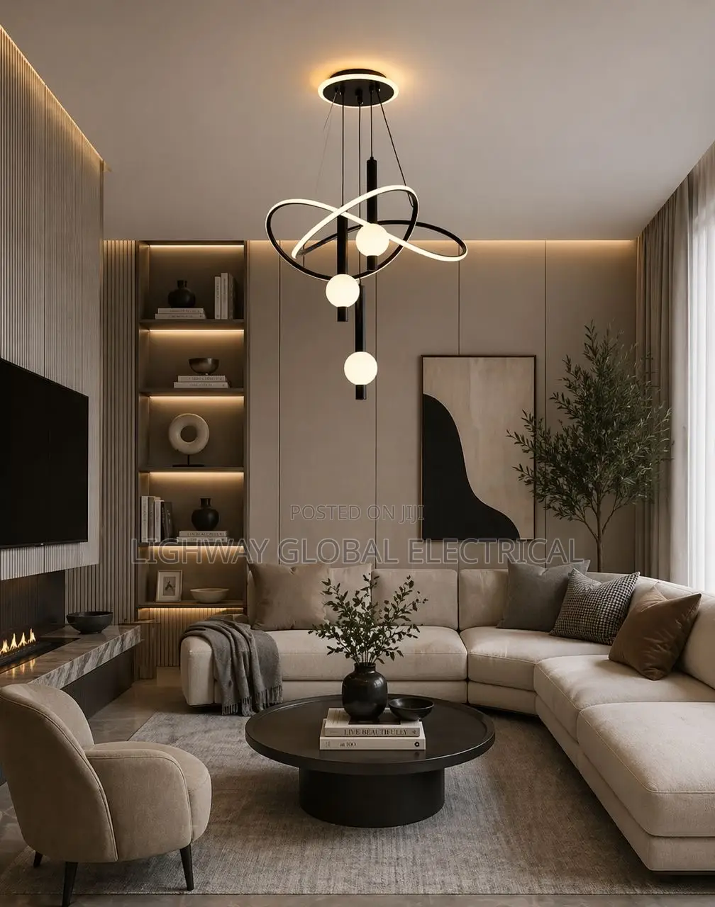 Microphone Dropping Chandelier Light