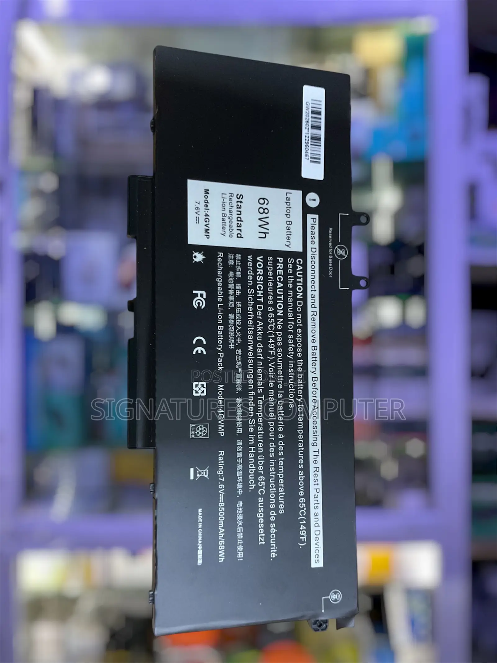 Laptop Battery 4gvmp Dell