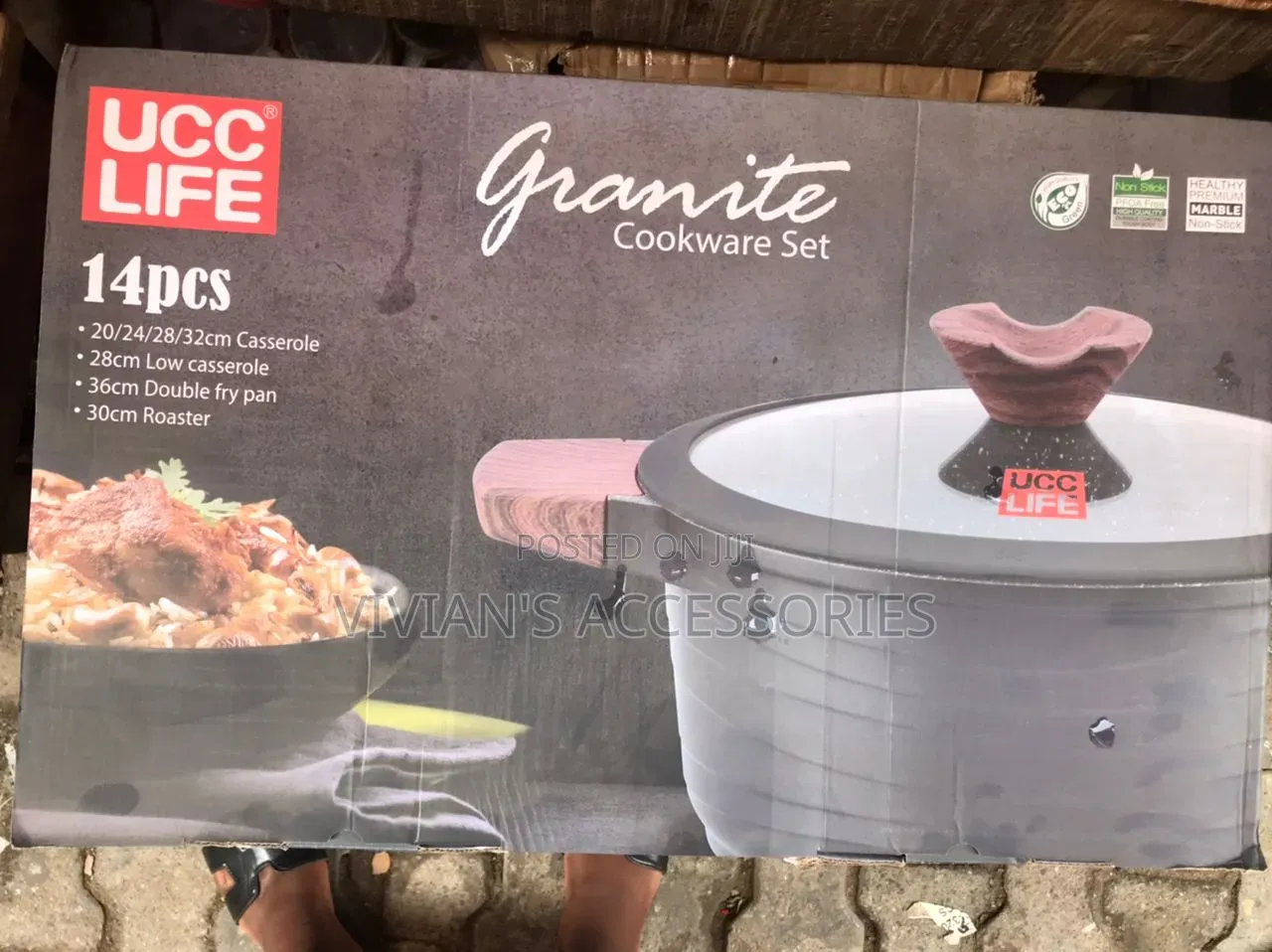 Ucc Life 14pcs Granite Cookware Set
